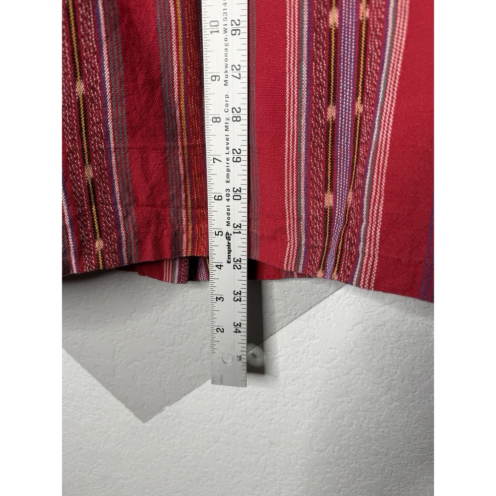 Boske River Ltd Women's Red Native Woven Cotton Skirt Made USA Size M 30" Waist - Picture 11 of 14